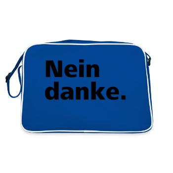 No thank you. - Retro Bag - blue/white - Back