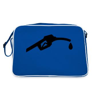 Benzin Zapfsäule - Sac Retro - bleu/blanc - Dos