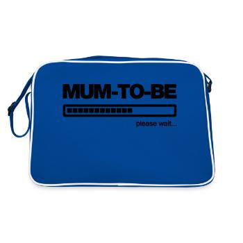 mum-to-be - Retro Bag - blue/white - Back