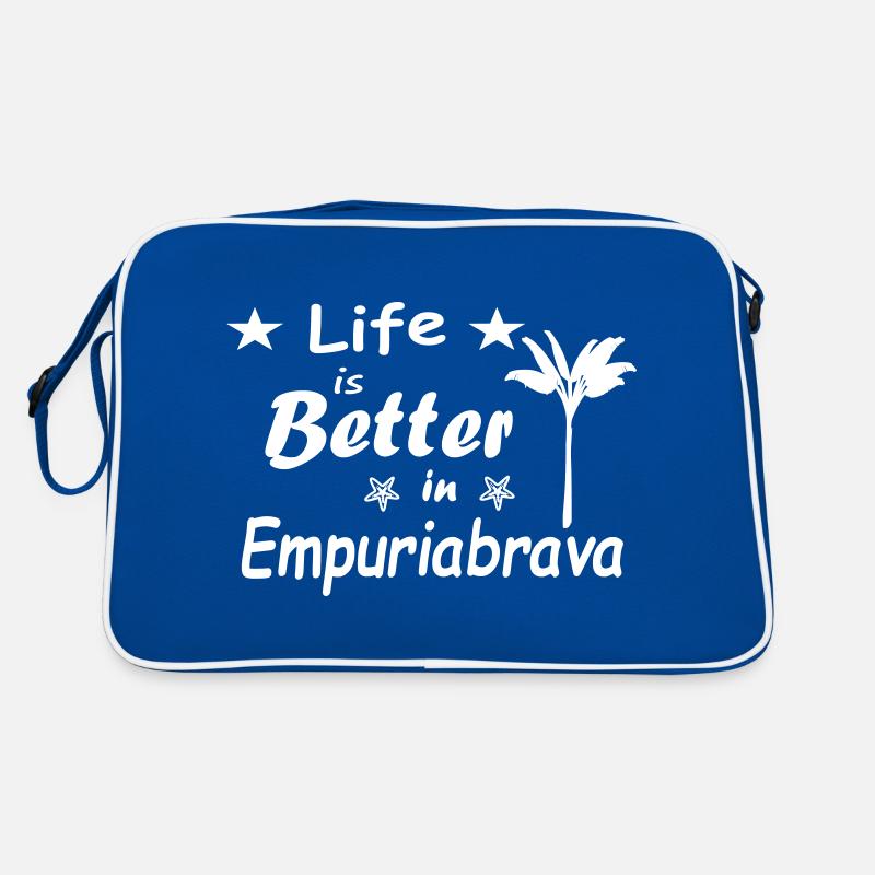 Life is better in Empuriabrava - Retro Bag - blue/white
