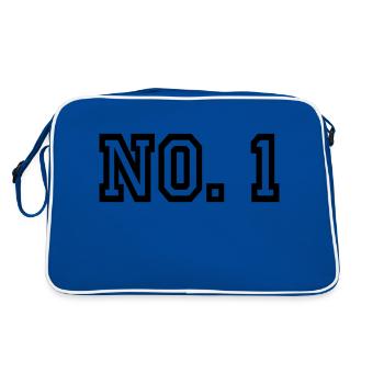 Numéro 1 - Sac Retro - bleu/blanc - Dos