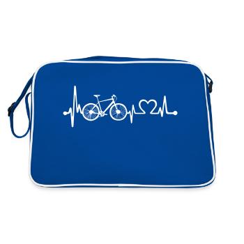 Battement d’amour à vélo - Sac Retro - bleu/blanc - Dos