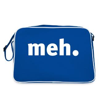 MEH...Don't Care! - Retro Bag - blue/white - Back