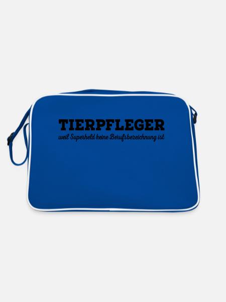 Tierpfleger - Retro Tasche - Blau/Weiß - Hinten
