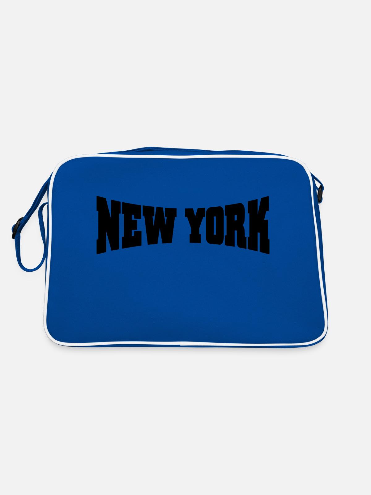 New York - Retro Bag - blue/white - Back