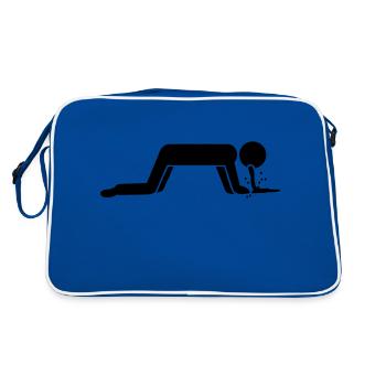 vomissements / barfing (sans text, 1c) - Sac Retro - bleu/blanc - Dos
