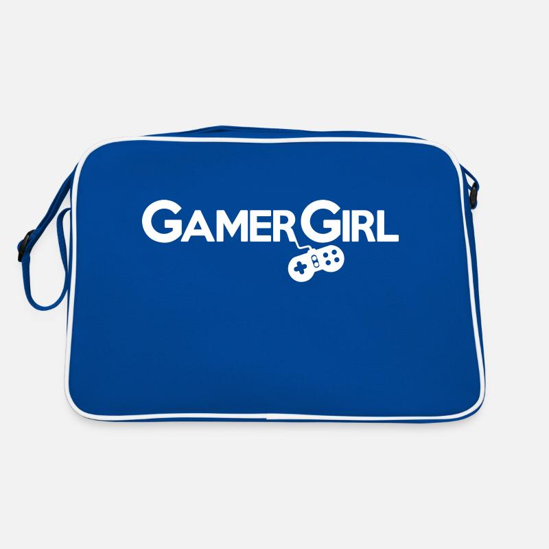 GAMER GIRL Player Gamepad Controller RPG Game - Sac Retro - bleu/blanc