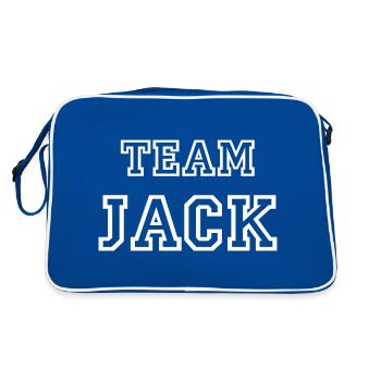 TEAM JACK Nom du chien Mâle TeamTricot - Sac Retro - bleu/blanc - Dos