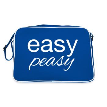 easy peasy - Retro Tasche - Blau/Weiß - Hinten