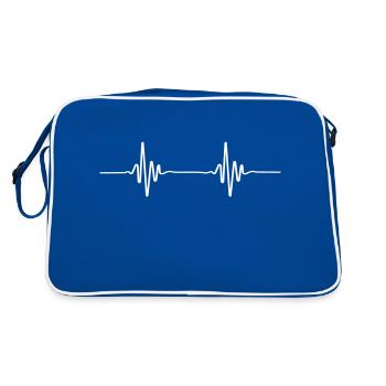 ECG Chart Beat - Retro Bag - blue/white - Back