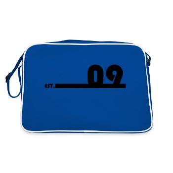 09_Black_Bauhaus93 - Retro Tasche - Blau/Weiß - Hinten