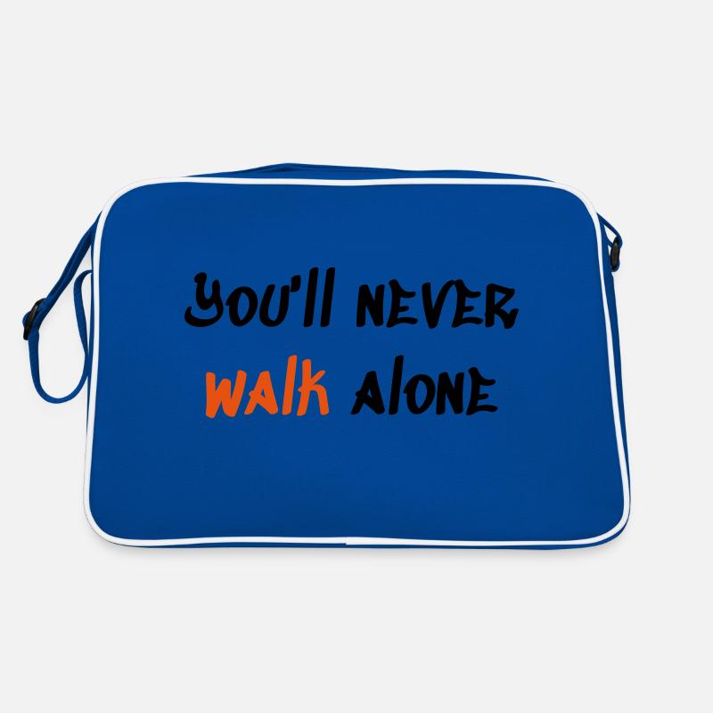 You ll never walk alone - Sac Retro - bleu/blanc