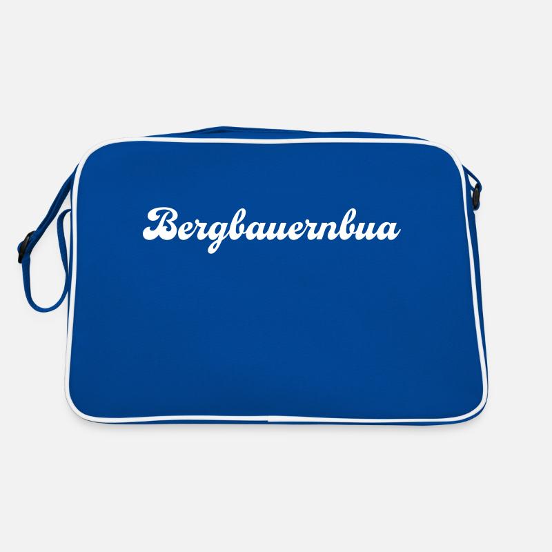 Bergbauernbua - Retro Tasche - Blau/Weiß