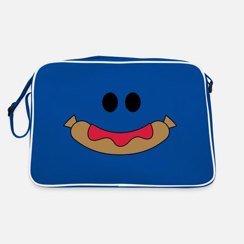Glückliche Wurst Retro Tasche