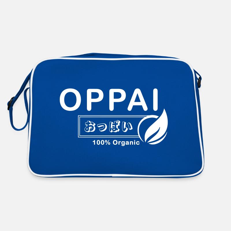 O-p-p-a-i 100% Organic - Retro Tasche - Blau/Weiß