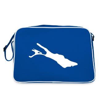 Bodensee - Retro Tasche - Blau/Weiß - Hinten