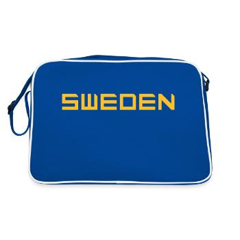 Schweden - Retro Tasche - Blau/Weiß - Hinten