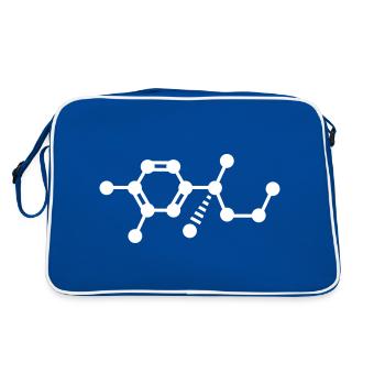 Adrenalin (1c) - Retro Tasche - Blau/Weiß - Hinten