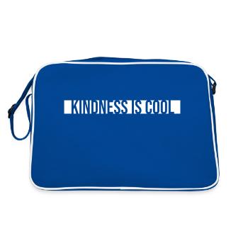 Kindness Is Cool Kindness Kindness Saying - Retro Bag - blue/white - Back