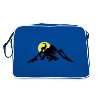Mountain and Ibex at Sunrise - Sac Retro - bleu/blanc - Dos