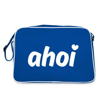 Ahoi heart ahoy heart - Retro Bag - blue/white - Back