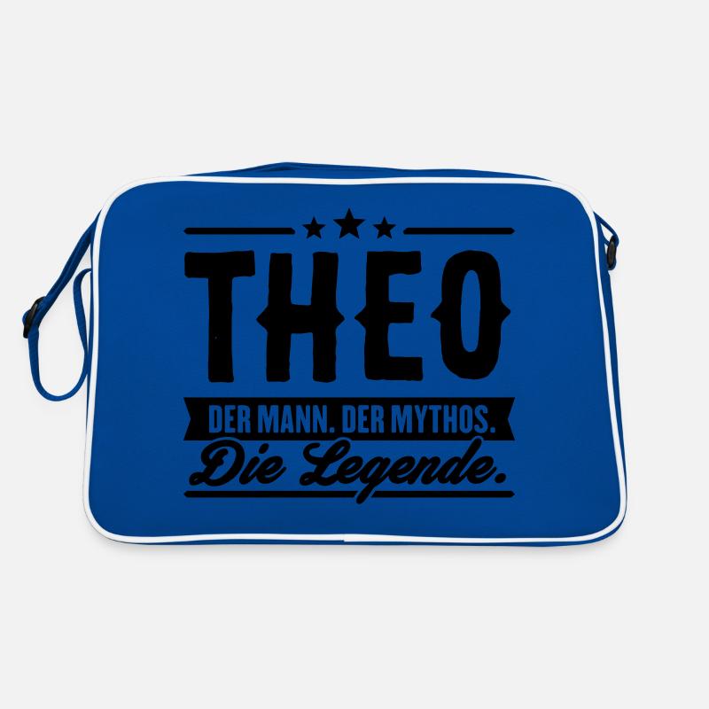 Man Myth Legend Theo - Sac Retro - bleu/blanc