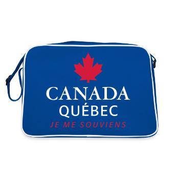 Kanada Québec Maple Leaf Ahornblatt J’aime le Canada - Sac Retro - bleu/blanc - Dos