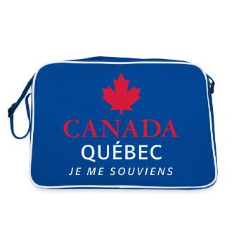 Kanada Quebec Maple Leaf Ahornblatt I love Canada - Retro Tasche - Blau/Weiß - Hinten