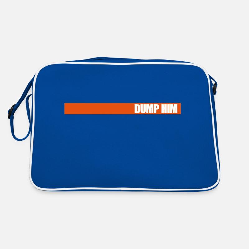 dump him quote logo Retro Bag
