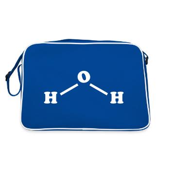 Water Molecular Chemical Formula - Retro Bag - blue/white - Back