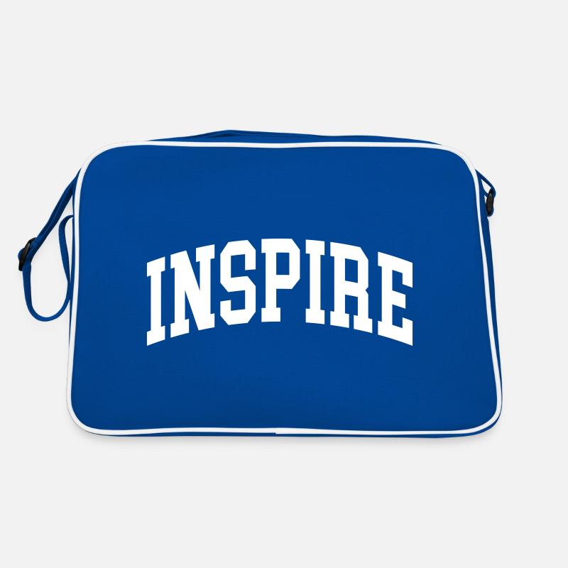 Inspire - Retro Tasche - Blau/Weiß