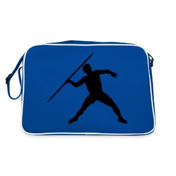 javelin sport - Retro Tasche - Blau/Weiß - Hinten