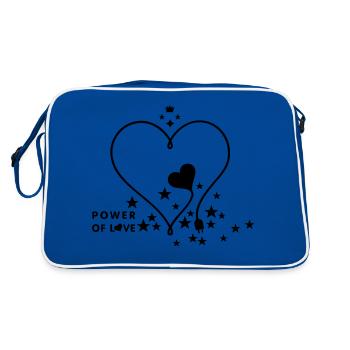pouvoir de l'amour / power of love (1c) - Sac Retro - bleu/blanc - Dos