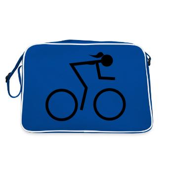 racing_bike_girl - Retro Bag - blue/white - Back