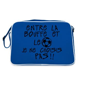 entre bouffe football choisi pas citation - Sac Retro - bleu/blanc - Dos