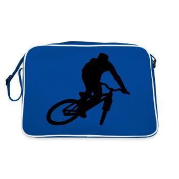 mountain bike mtb skid skidding - Retro Bag - blue/white - Back