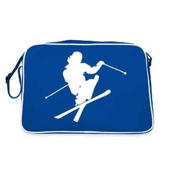 ski de poudreuse - Sac Retro - bleu/blanc - Dos