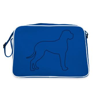 Contours des grands danois 1 - Sac Retro - bleu/blanc - Dos