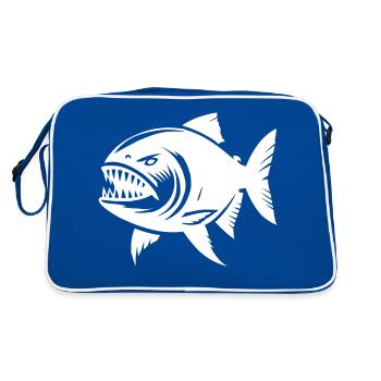 piranha - Sac Retro - bleu/blanc - Dos