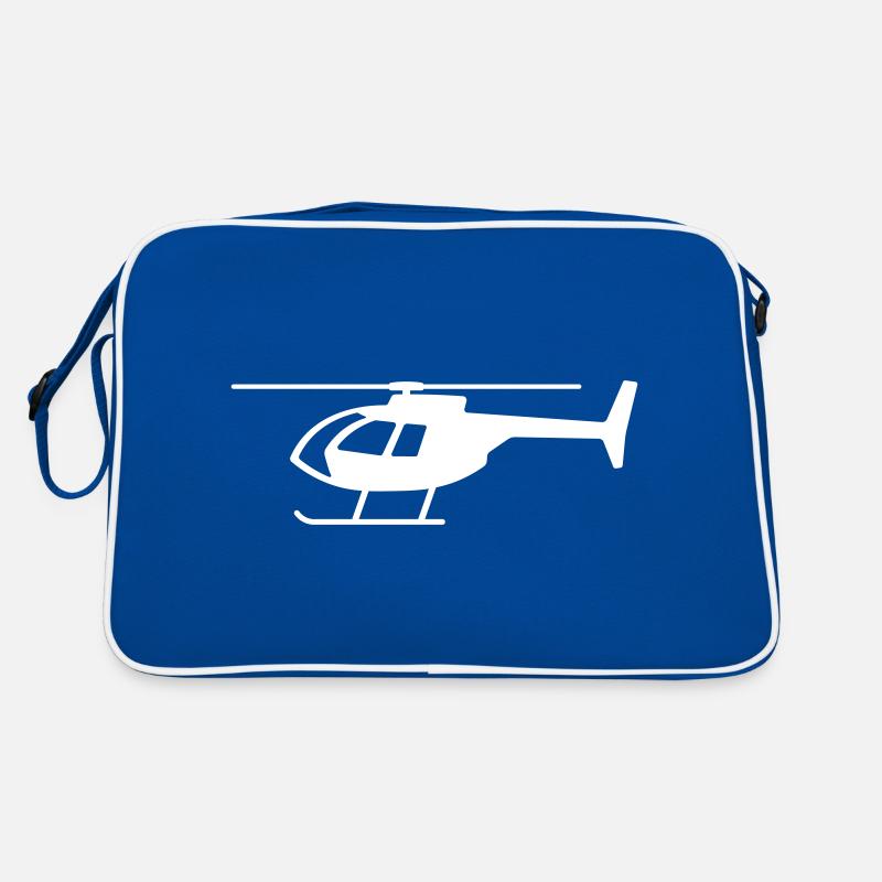 Hubschraubersymbol Form Symbol Silhouette. Flugzeug Retro Tasche