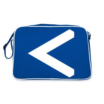 Rune: Kenaz / Kaunan ᚲ (K), QuantumRunes Futhark 0 © - Retro Bag - blue/white - Back