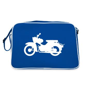 Simson Star Silhouette - Retro Bag - blue/white - Back