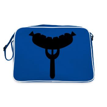 Sausage fork - Retro Bag - blue/white - Back