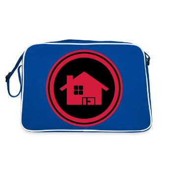 Propriété de la maison - Sac Retro - bleu/blanc - Dos