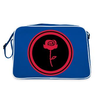 Symbole de la rose - Sac Retro - bleu/blanc - Dos