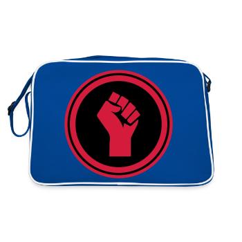Main Faust - Sac Retro - bleu/blanc - Dos