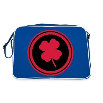 Clover Symbol - Retro Bag - blue/white - Back