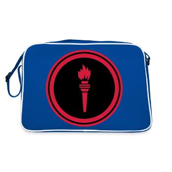 Flame Symbol - Retro Bag - blue/white - Back