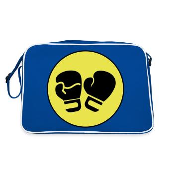 Symbole des gants de boxe - Sac Retro - bleu/blanc - Dos