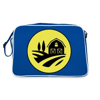 Farm Harvest Circle - Retro Bag - blue/white - Back